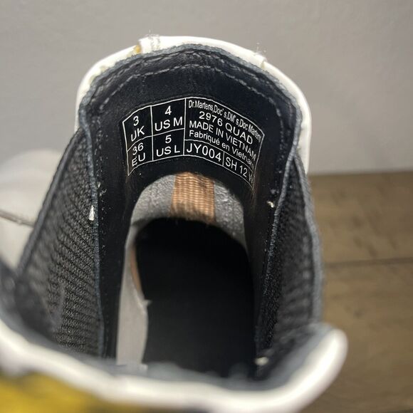 Dr. Martens 2976 Quad Platform White Leather Chelsea Boots US Ladies 5 - Picture 8 of 14